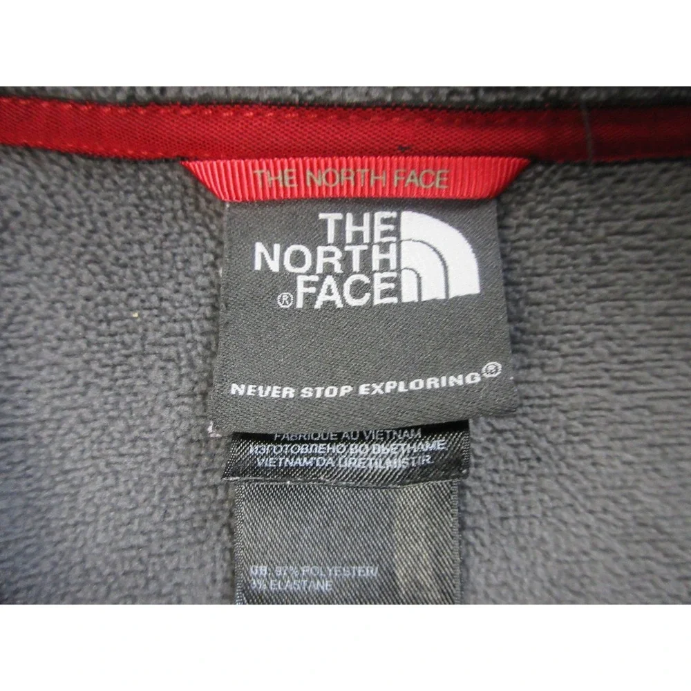 The North Face Jacket Mens Medium Gray TKA Stealth Full Zip Fleece Colorblock